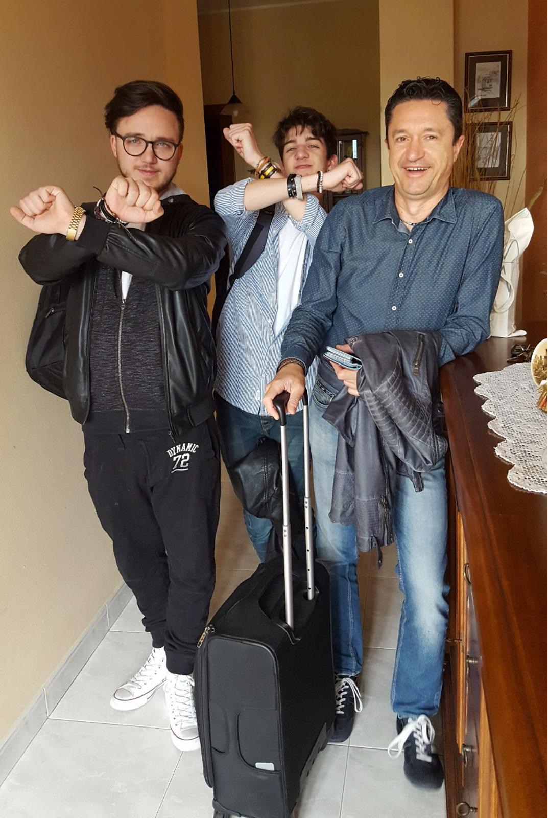 Giuseppe con i figli