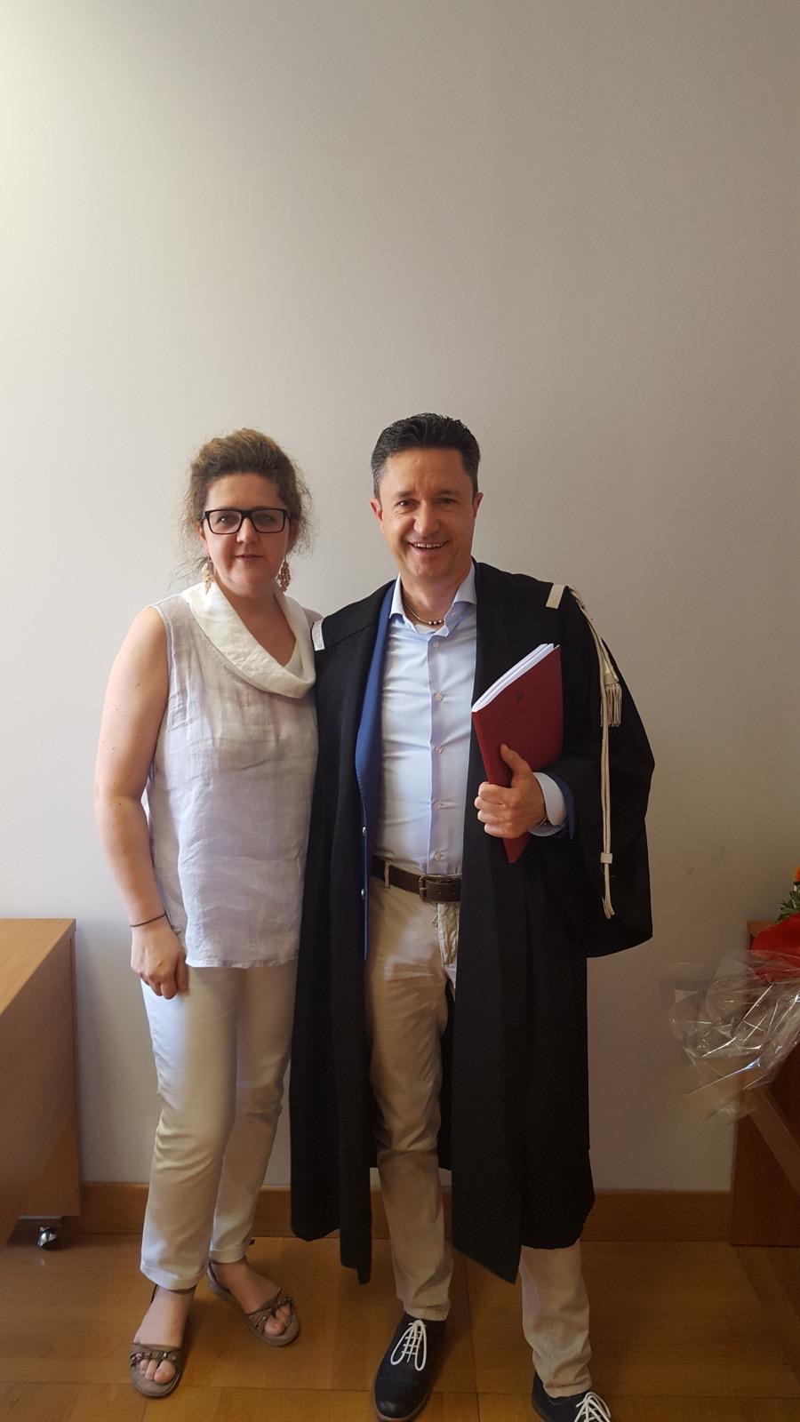Giuseppe in toga il giorno della laurea