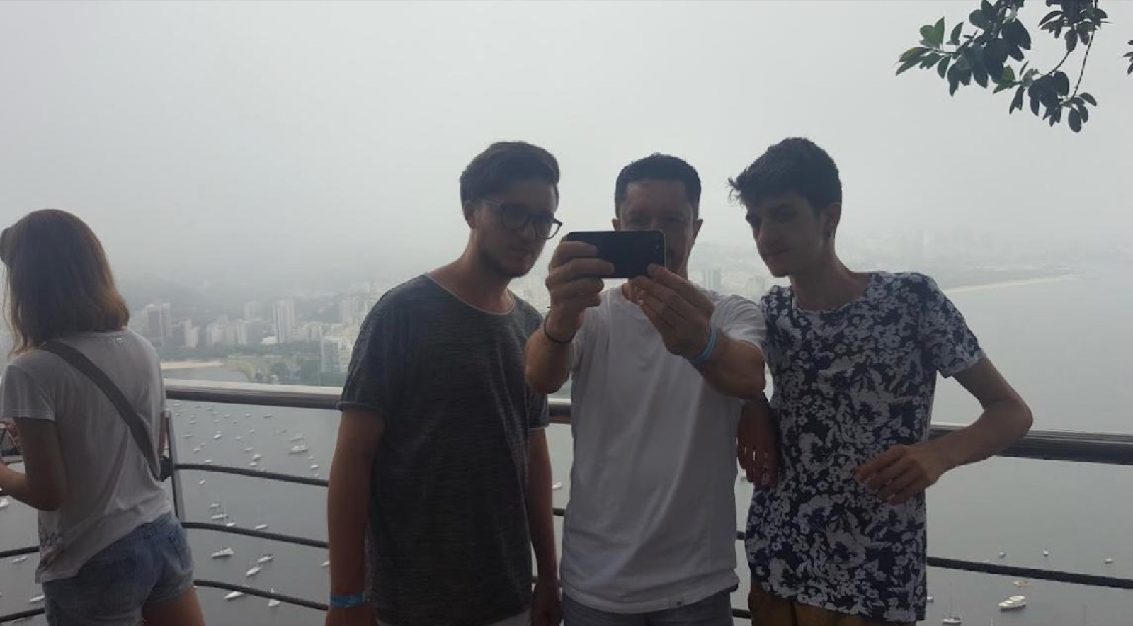 Selfie con i figli a Rio
